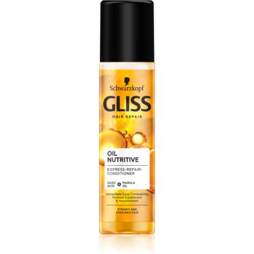 Schwarzkopf Gliss Oil Nutritive αναγεννητικό βάλσαμο για ατίθασα και κρεπαρισμένα μαλλιά 200 μλ