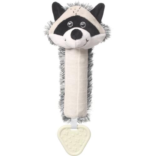 BabyOno Squeaky Toy with Teether παιχνίδι με ήχους με μασητικό Racoon Rocky 1 τμχ