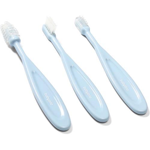 BabyOno Toothbrush οδοντόβουρτσα για παιδιά Blue 3 τμχ