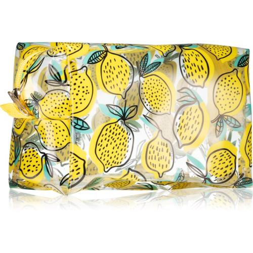 BrushArt Accessories Transparent cosmetic bag διαφανές νεσεσέρ καλλυντικών Lemon 1 τμχ