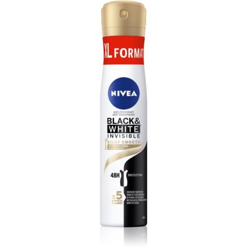 Nivea Black & White Invisible Silky Smooth αντιιδρωτικό σε σπρέι για γυναίκες 200 μλ