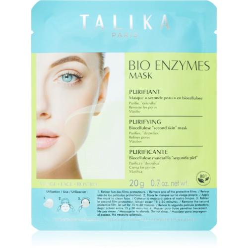Talika Bio Enzymes Mask Purifying φύλλο μάσκας με καθαριστική και αναζωογονητική επίδραση 20 γρ