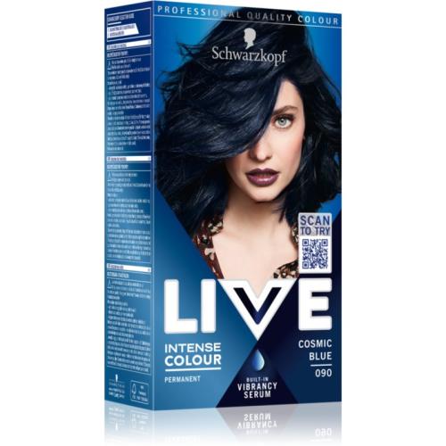 Schwarzkopf LIVE Intense Colour μόνιμη βαφή μαλλιών απόχρωση 080 Cosmic Blue 1 τμχ