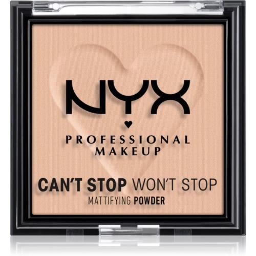 NYX Professional Makeup Can't Stop Won't Stop Mattifying Powder ματ πούδρα απόχρωση 04 Meduim 6 γρ