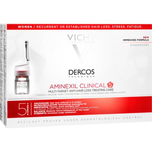 Vichy Dercos Aminexil Clinical 5 στοχευμένη φροντίδα κατά της τριχόπτωσης για γυναίκες 21x6 μλ