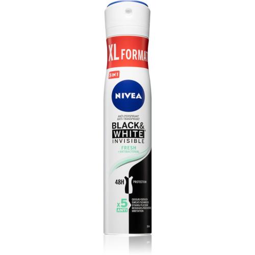 Nivea Black & White Invisible Fresh + Antibacterial αντιιδρωτικό σε σπρέι για γυναίκες 200 μλ
