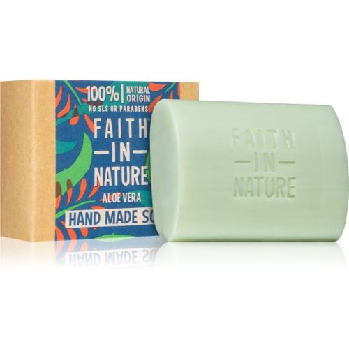 Faith In Nature Hand Made Soap Aloe Vera φυσικό στερεό σαπούνι με αλόη βέρα 100 γρ