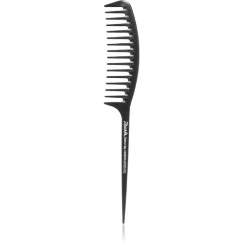Janeke Carbon Fibre Fashion Comb with a long tail and wavy frame χτένα για τα μαλλιά 21,5 x 3 cm