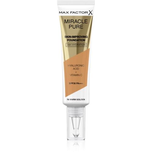Max Factor Miracle Pure Skin μακράς διαρκείας μεικ απ SPF 30 απόχρωση 76 Warm Golden 30 ml