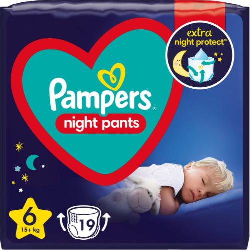 Pampers Night Pants Size 6 πάνα - βρακάκι μιας χρήσης νύχτας 15+ kg 19 τμχ