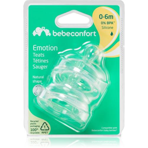 Bebeconfort Emotion Slow Flow θηλή μπιμπερό 0-6 m 2 τμχ
