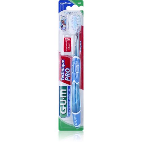 G.U.M Technique PRO Compact οδοντόβουρτσα με ταξιδιωτικό κάλλυμα μέτριο 1 τμχ