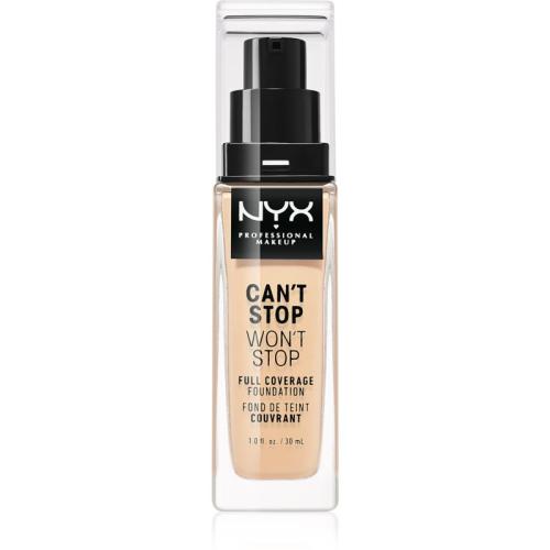 NYX Professional Makeup Can't Stop Won't Stop Full Coverage Foundation Βάση πλήρους κάλυψης απόχρωση 06 Vanilla 30 ml
