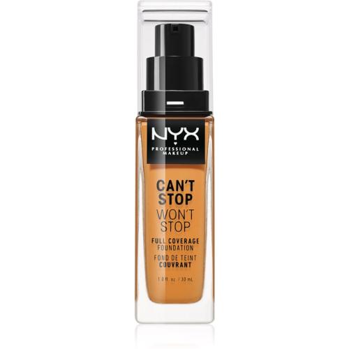 NYX Professional Makeup Can't Stop Won't Stop Full Coverage Foundation Βάση πλήρους κάλυψης απόχρωση 15.3 Almond 30 μλ