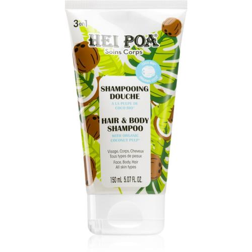 Hei Poa Organic Coconut Oil σαμπουάν με λάδι καρύδας για σώμα και μαλλιά 150 μλ
