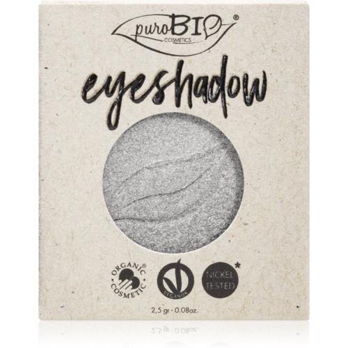 puroBIO Cosmetics Compact Eyeshadows σκιές ματιών ανταλλακτικό απόχρωση 23 Silver 2,5 γρ