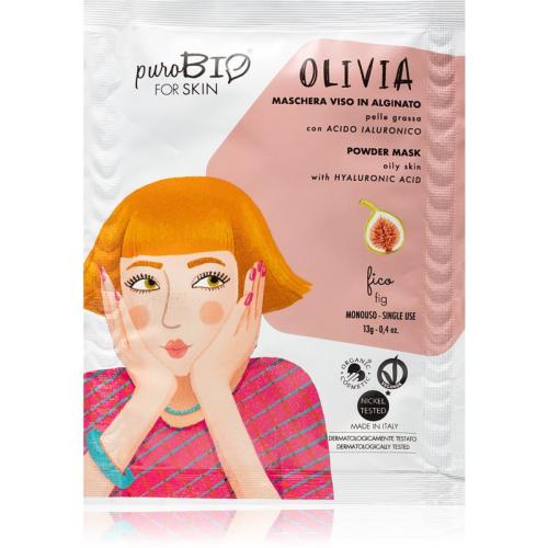 puroBIO Cosmetics Olivia Fig μάσκα που ξεφλουδίζει σε μορφή πούδρας 13 γρ