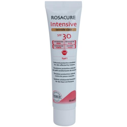 Synchroline Rosacure Intensive γαλάκτωμα με χρώμα για ευαίσθητη επιδερμίδα με τάση για ερυθρότητα SPF 30 απόχρωση Clair 30 ml