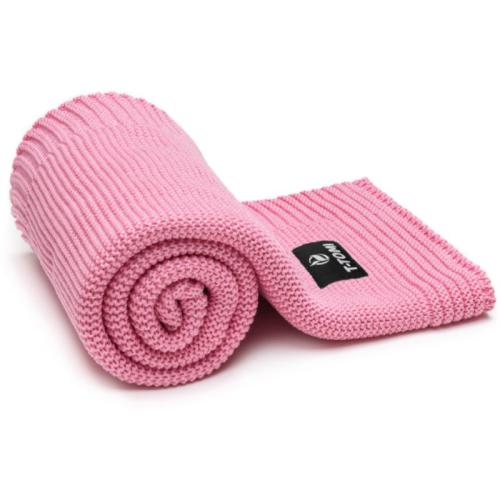 T-TOMI Knitted Blanket Pink Waves πλεκτή κουβέρτα 80 x 100 cm 1 τμχ