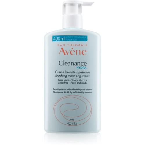 Avène Cleanance Hydra καταπραϋντική καθαριστική κρέμα για ξηρή επιδερμίδα ερεθισμένη από θεραπεία ακμής 400 ml