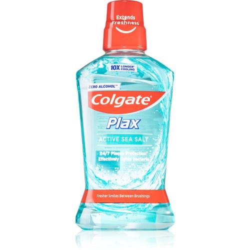Colgate Plax Active Sea Salt στοματικό διάλυμα κατά της οδοντικής πλάκας χωρίς αλκοόλ 500 ml