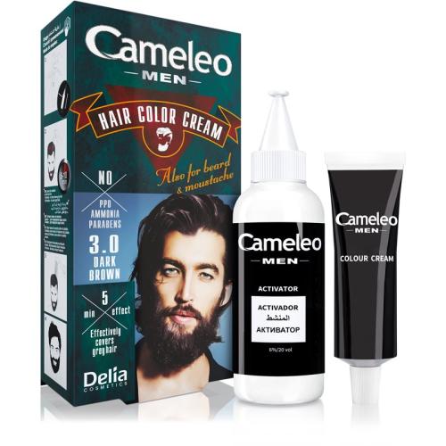 Delia Cosmetics Cameleo Men βαφή μαλλιών απόχρωση 3.0 Dark Brown 30 ml