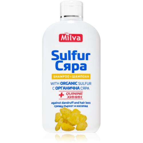 Milva Quinine & Sulfur σαμπουάν κατά της πιτυρίδας και τριχόπτωσης με θείο 200 μλ