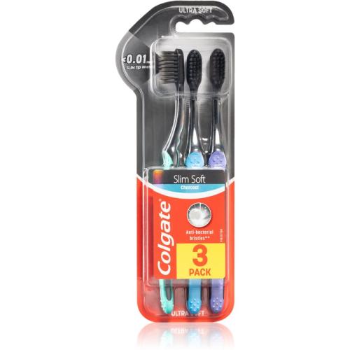 Colgate Slim Soft Active οδοντόβουρτσες με ενεργό άνθακα μαλακές 3 τμχ