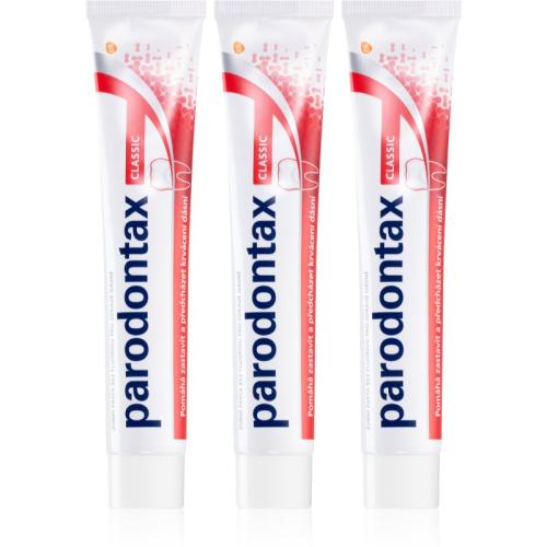 Parodontax Classic οδοντόκρεμα κατά της αιμορραγίας των ούλων χωρίς φθόριο 3x75 μλ