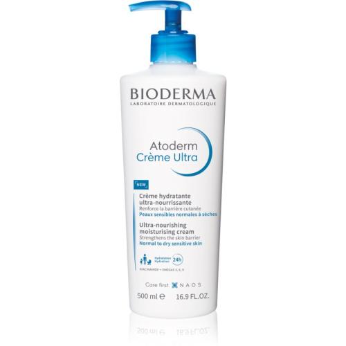 Bioderma Atoderm Cream θρεπτική κρέμα σώματος για κανονική εως ξηρή ευαίσθητη επιδερμίδα χωρίς άρωμα Bottle with Pump 500 μλ