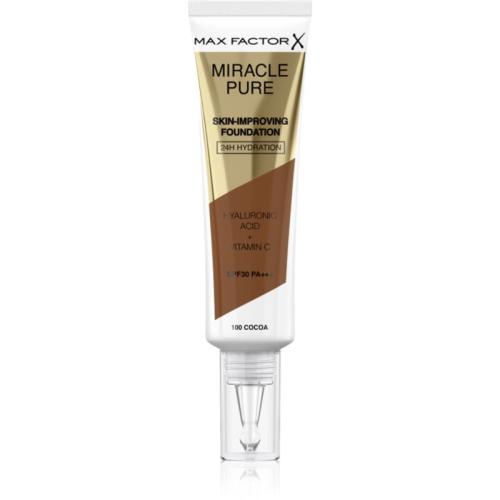 Max Factor Miracle Pure Skin μακράς διαρκείας μεικ απ SPF 30 απόχρωση 100 Cocoa 30 ml