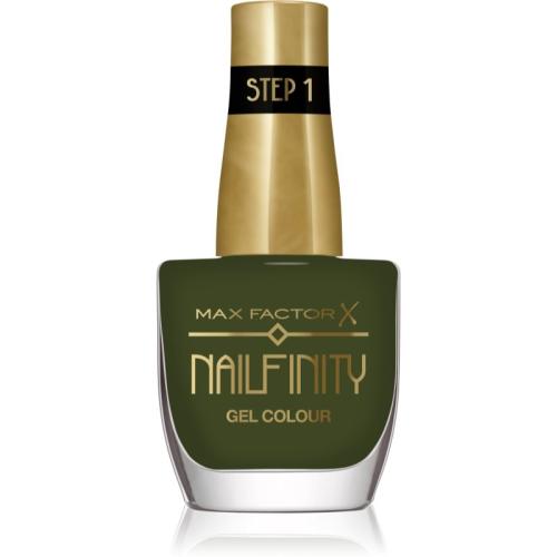 Max Factor Nailfinity Gel Colour τζελ βερνίκι νυχιών χωρίς τη χρήση των UV/LED λαμπτήρων απόχρωση 595 Green Room 12 ml