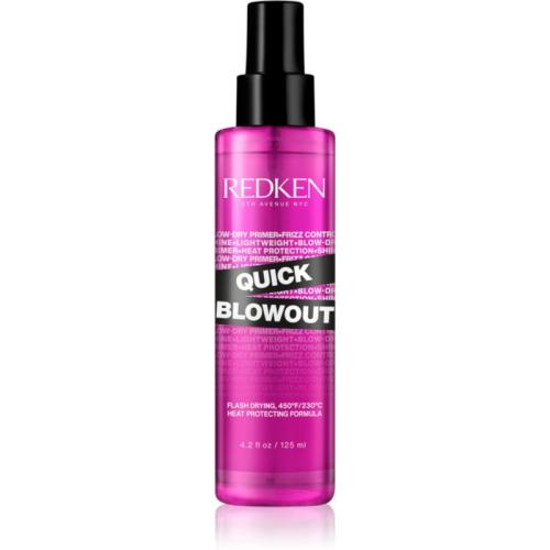Redken Quick Blowout θερμοπροστατευτικό σπρέι για επεξεργασία με σίδερο ή ψαλίδι μαλλιών για γρήγορο φύσημα μαλλιών 125 ml