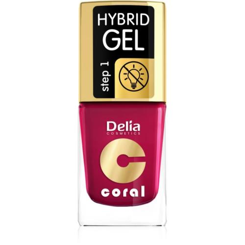 Delia Cosmetics Coral Nail Enamel Hybrid Gel τζελ βερνίκι νυχιών απόχρωση 06 11 ml