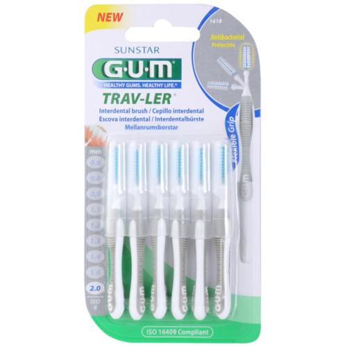 G.U.M Trav-Ler μεσοδόντια βουρτσάκια 2,0 mm 6 τμχ
