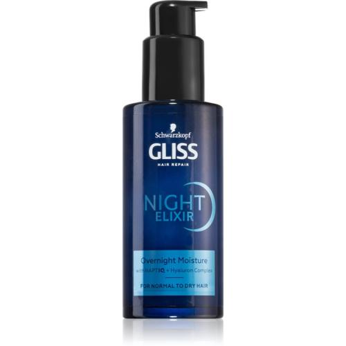 Schwarzkopf Gliss Night Elixir ελιξίριο χωρίς ξέβγαλμα για ξηρά μαλλιά 100 ml