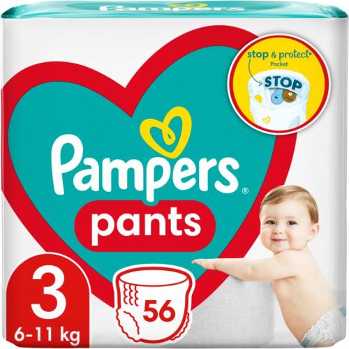 Pampers Active Baby Pants Size 3 πάνα - βρακάκι μιας χρήσης 6-11 kg 56 τμχ