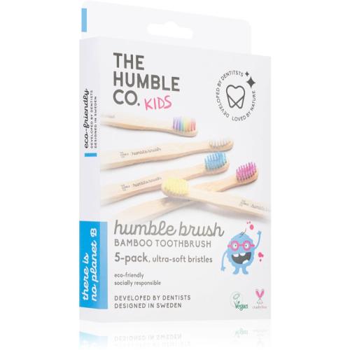 The Humble Co. Brush Kids μπαμπού οδοντόβουρτσα ύπερ-μαλακό για παιδιά 5 τμχ