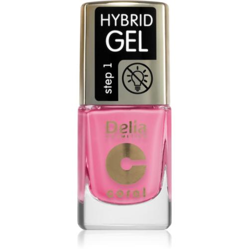 Delia Cosmetics Coral Hybrid Gel τζελ βερνίκι νυχιών χωρίς τη χρήση των UV/LED λαμπτήρων απόχρωση 117 11 μλ