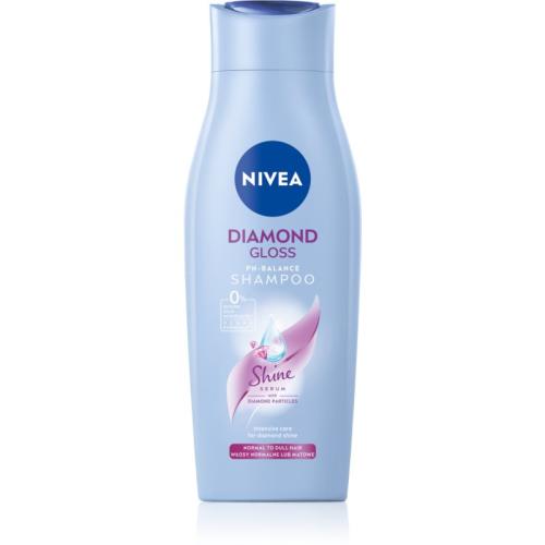Nivea Diamond Gloss περιποιητικό σαμπουάν για κουρασμένα μαλλιά 400 ml