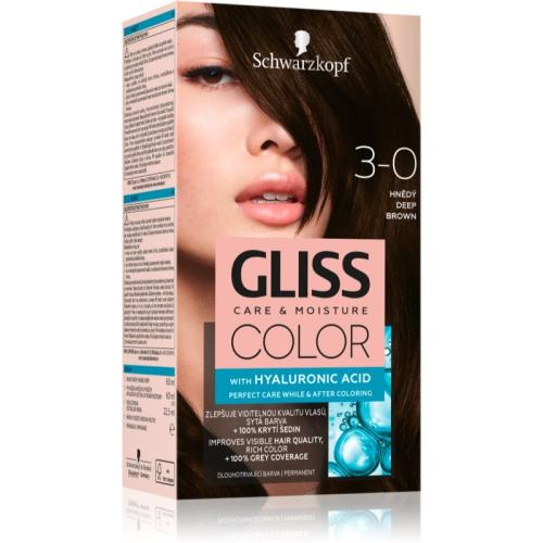 Schwarzkopf Gliss Color μόνιμη βαφή μαλλιών απόχρωση 3-0 Deep Brown