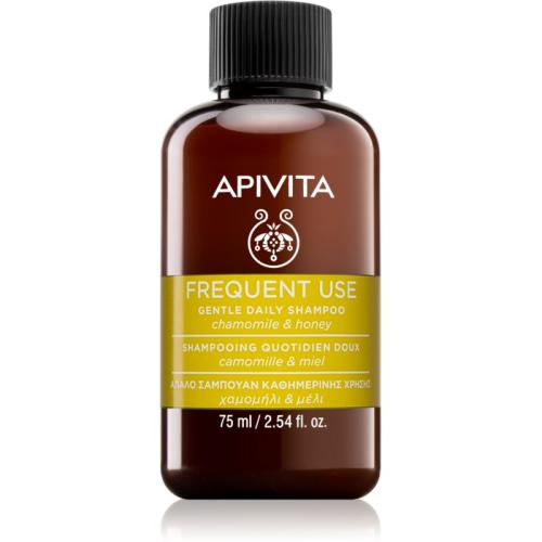 Apivita Frequent Use Chamomile & Honey απαλό σαμπουάν για καθημερινή χρήση 75 ml