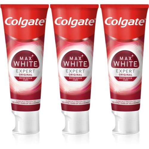 Colgate Max White Expert Original λευκαντική οδοντόκρεμα 3x75 μλ
