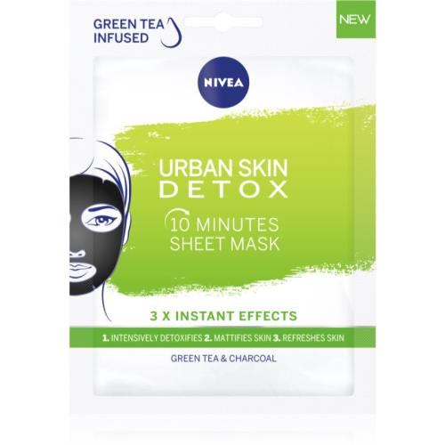 Nivea Urban Skin Detox καθαριστική και αποτοξινωτική μάσκα με ενεργό άνθρακα 1 τμχ