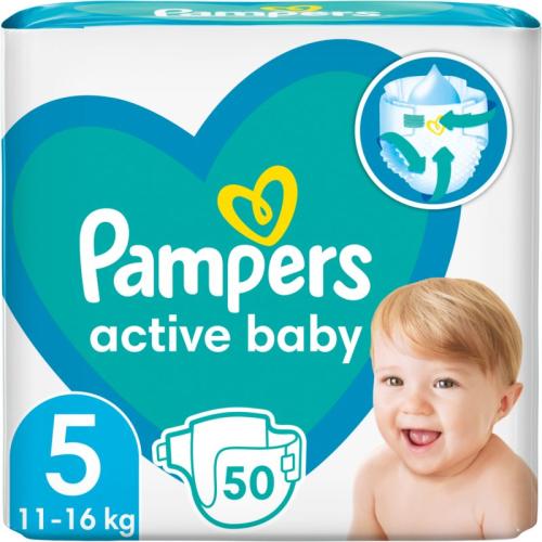 Pampers Active Baby Size 5 πάνες μίας χρήσης 11-16 kg 50 τμχ