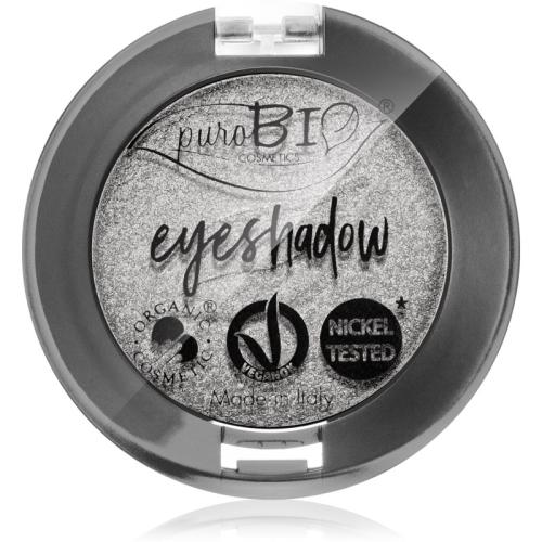 puroBIO Cosmetics Compact Eyeshadows σκιές ματιών απόχρωση 23 Silver 2,5 γρ