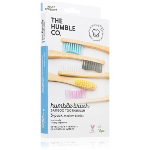 The Humble Co. Brush Adult μπαμπού οδοντόβουρτσα μέτριο Ι. 5 τμχ