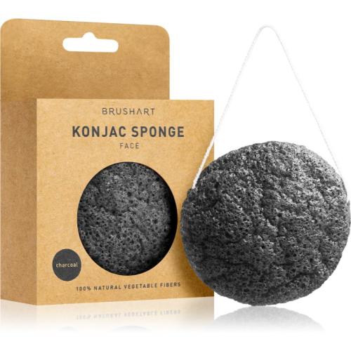 BrushArt Home Salon Konjac sponge απαλό απολεπιστικό σφουγγαράκι Για το πρόσωπο Charcoal 4 γρ