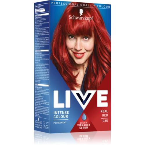 Schwarzkopf LIVE Intense Colour μόνιμη βαφή μαλλιών απόχρωση 035 Real Red
