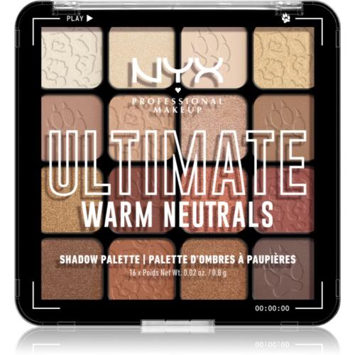 NYX Professional Makeup Ultimate Shadow Palette σκιές ματιών απόχρωση Warm Neutrals 16x0,8 γρ